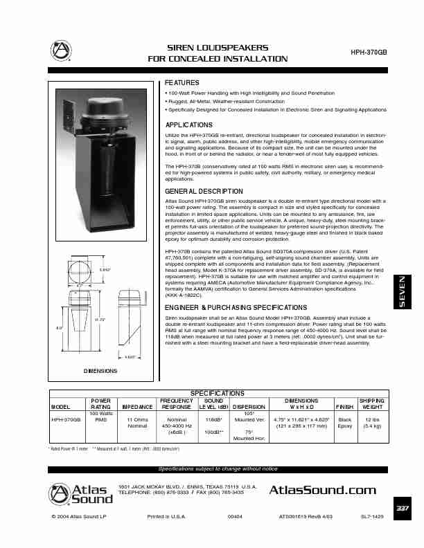 Atlas Sound Speaker HPH-370GB-page_pdf